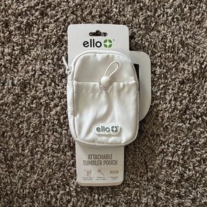 White Attachable Tumbler Pouch - Compact Travel Accessory